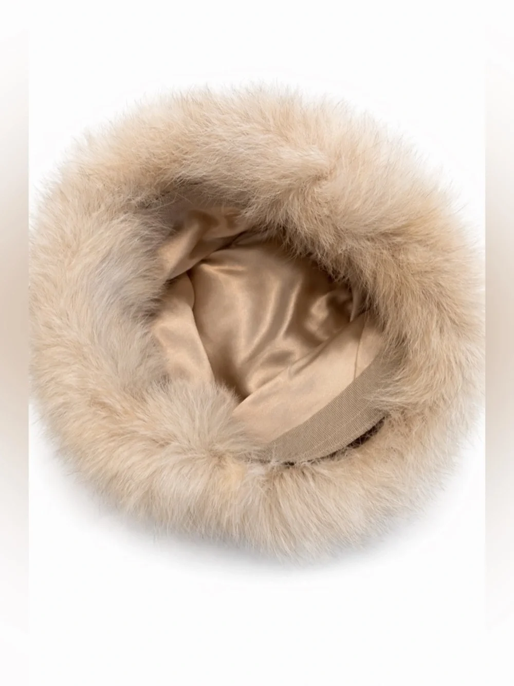Vintage real fur White Russian style hat-M - Picture 2 of 2